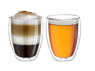 Verre thermique à double paroi 350 ml pour café thé latte macchiato lot de 2