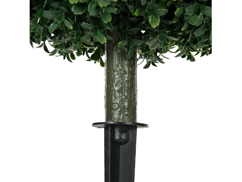  2er-set arbres artificiels buchsbaum grand 70 cm, plantes artificielles comme de vraies avec piquets de sol pour salon, chambre, bureau et jardin, décoration moderne  - Conforama C