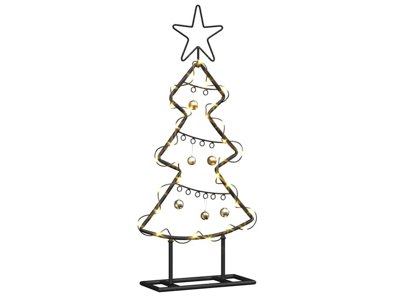  Arbre de noël, décoration de noël en métal noir 60 cm acier cf61735  - Conforama C
