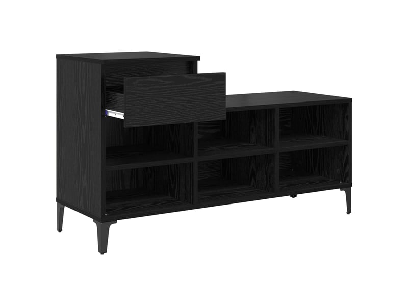  Banc à chaussures, meuble à chaussures 102x36x60 cm bois d'ingénierie shl7920  - Conforama E
