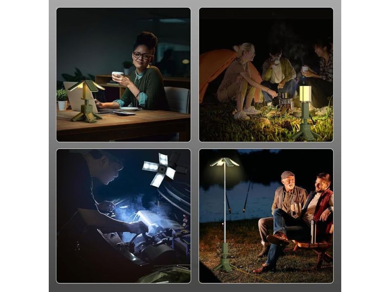  Lampe de camping rechargeable 6000 lumens 14000 mah pied trépied magnétique télescopique 285-1100 mm étanche 149519_AAAPC90953_6_DROPFR - Conforama E