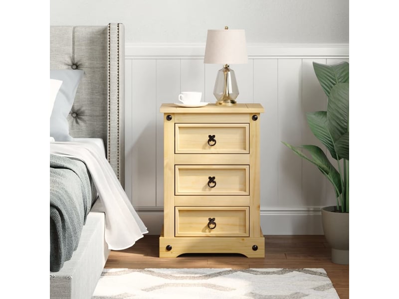  Table de chevet - cabinet de chevet - table de nuit corona 53x39x66 cm bois de pin massif  - Conforama B