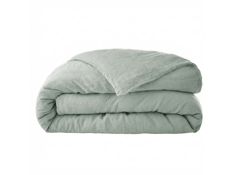 Housse de couette 200x200 cm lin rosalie eucalyptus PD24955 - Conforama A