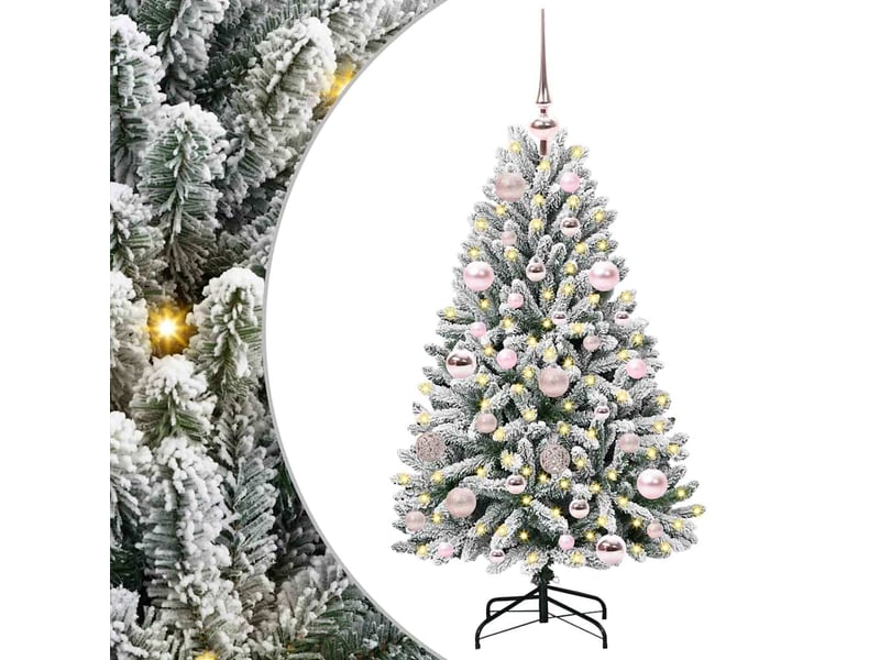  Sapin de noël, arbre de noël artificiel 120 cm 150 led blanc chaud shl6571  - Conforama A