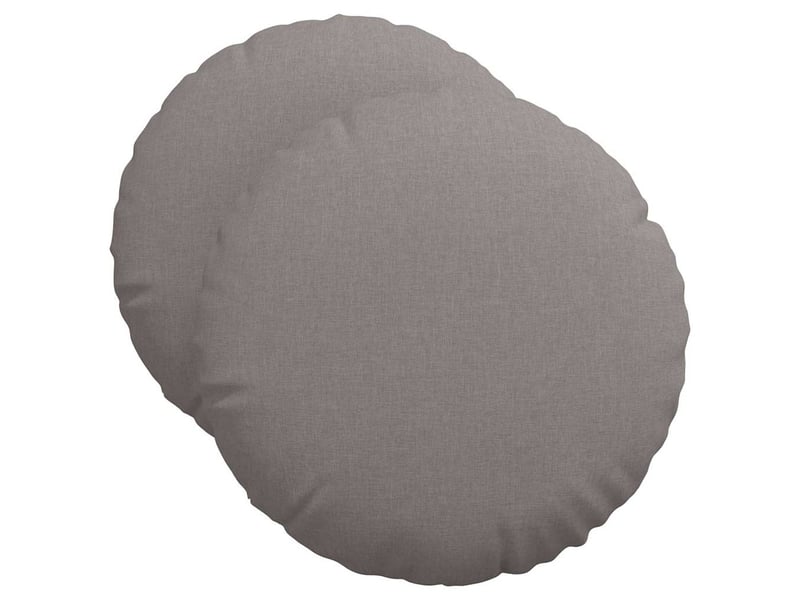  Lot de 2 coussins de siège, coussins décoratifs tissu taupe ø50 x 19 cm cf59865  - Conforama A
