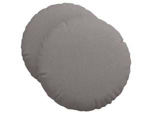 Lot de 2 coussins de siège, coussins décoratifs tissu taupe ø50 x 19 cm cf59865