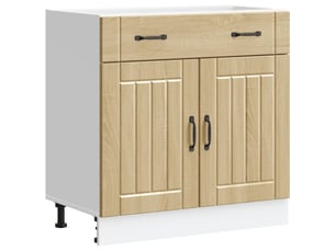 Armoire de cuisine lucca bois ingénierie 80 x 46 x 81,5 cm grand espace de rangement moderne en bois chêne sonoma 02_0050095