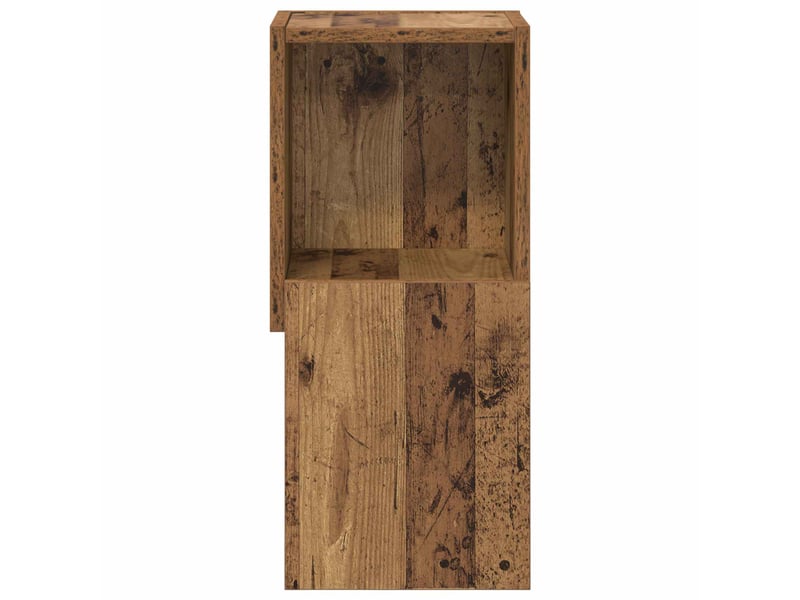  Meuble d'angle, meuble de rangement salon 25,5x25x55cm bois d'ingénierie bois ancien  - Conforama E