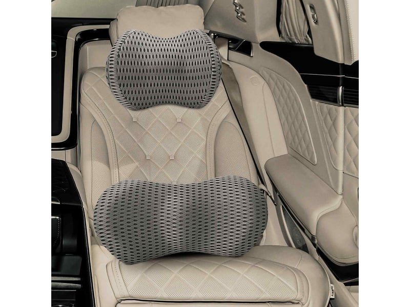  Oreiller, coussin cervical, oreiller, coussin dorsal gris mousse à mémoire de forme cf51359  - Conforama B
