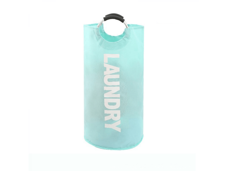 Sac à linge pliable, seau pour vêtements sales avec poignée rembourrée, 90 l, bleu lac, 38 x 79 cm - Conforama A