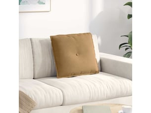 Coussin de dos, coussin de dossier marron 50 x 45 cm tissu en velours côtelé cf54810