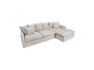 Canapé d'angle kalia – blanc – 4 places – angle à droite – contemporain