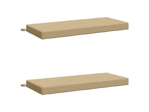 Lot de 2 coussins de banc, coussins d'assise soest 100 % polyester beige cf57010