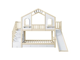Lit cabane 90x200 cm MAISONORA   coloris bicolore