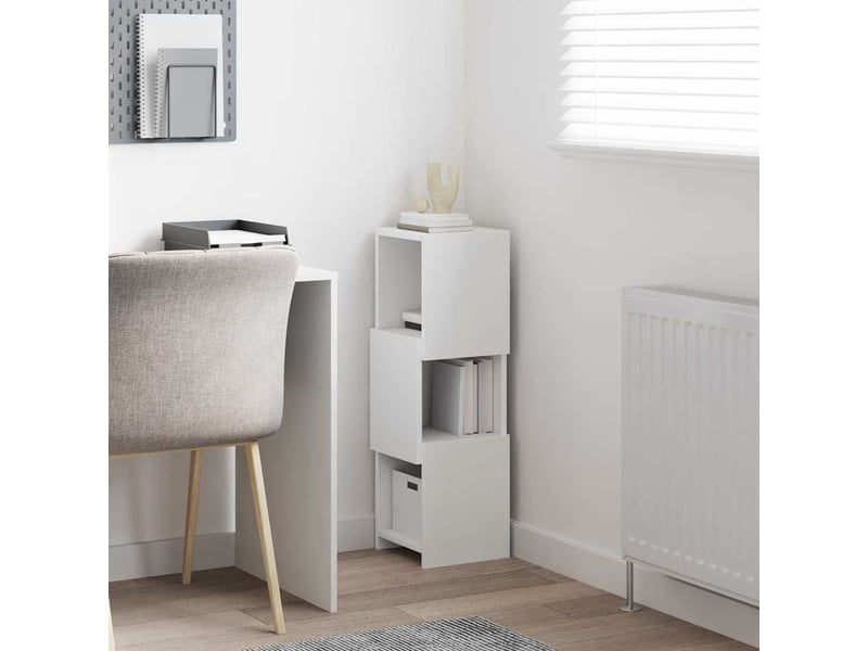  Meuble d'angle, meuble de rangement salon 25,5x25x80cm bois d'ingénierie  - Conforama D