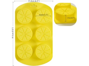 Moule en silicone en forme de fruit – 4 paquets, 6 cavités citron 3d, ustensiles de cuisson antiadhésifs de qualité alimentaire pour savon, glaçons, b