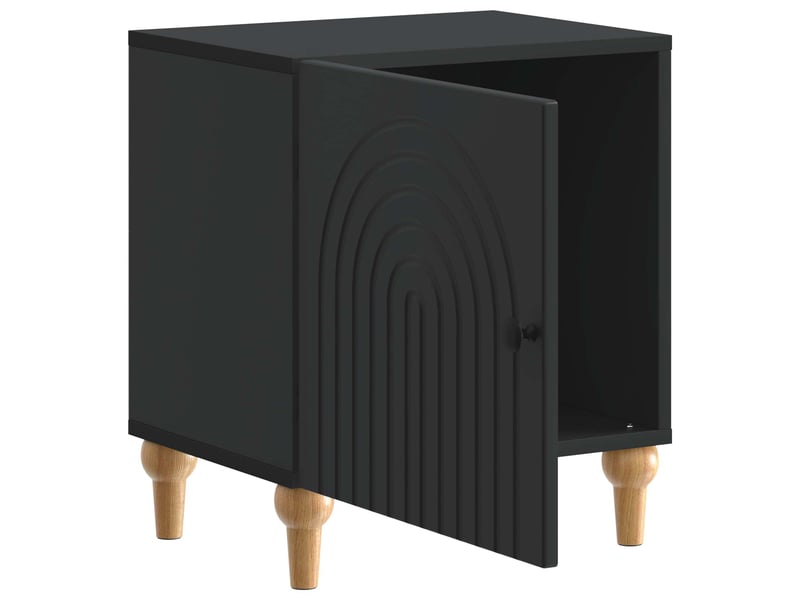  Table de chevet 2 pièces noir 43 x 34,5 x 50 cm  - Conforama D