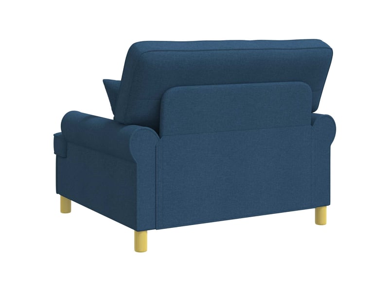  Vidaxl fauteuil xxl avec coussins bleu tissu  - Conforama E