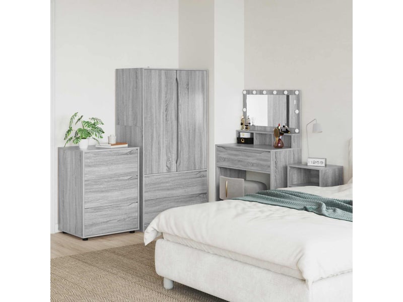  Armoire de rangement, commode de rangement 60 x 48 x 81 cm bois d'ingénierie shl8723  - Conforama B