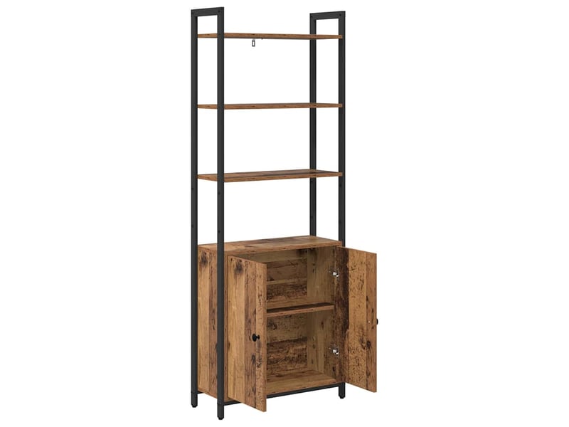  Bibliothèque 6 niveaux, armoire à livres 60 x 24 x 161 cm bois d'ingénierie shl8859  - Conforama E