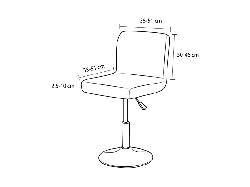  Housse de tabouret de bar colouris gris lot de 4, 51 x 46 cm XLH-ZLS-011919ZLS - Conforama B