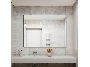 Miroir rectangulaire à fixer coloris noir <strong>EVRYAE </strong>  <strong></strong> - 60 cm x 80 cm
