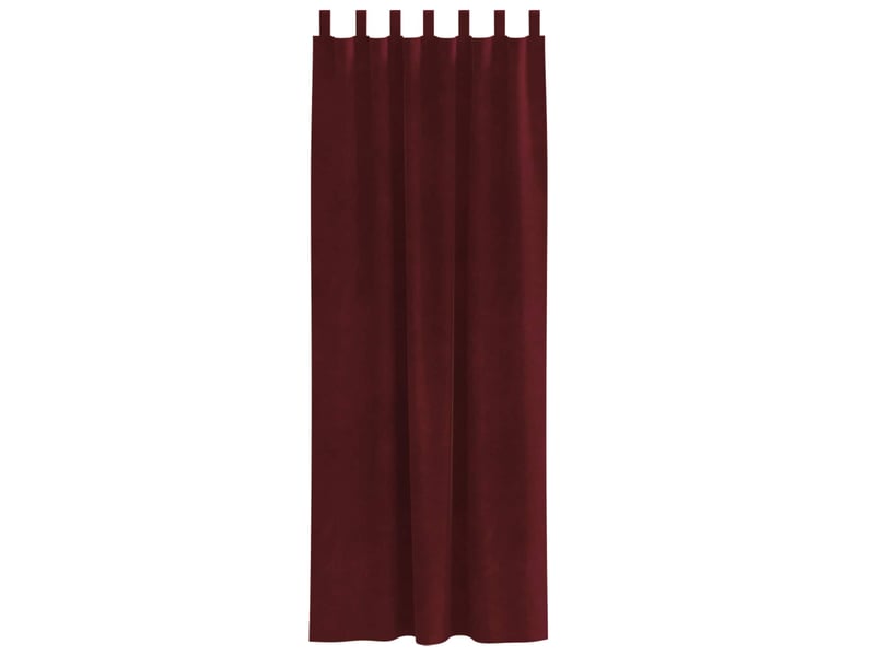  Lot de 2 rideaux, rideaux de fenêtre bordeaux 140 x 225 cm velours cf44006  - Conforama D