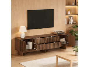 Meuble tv coloris marron 180 cm <strong>KORFEE</strong>  <strong></strong>