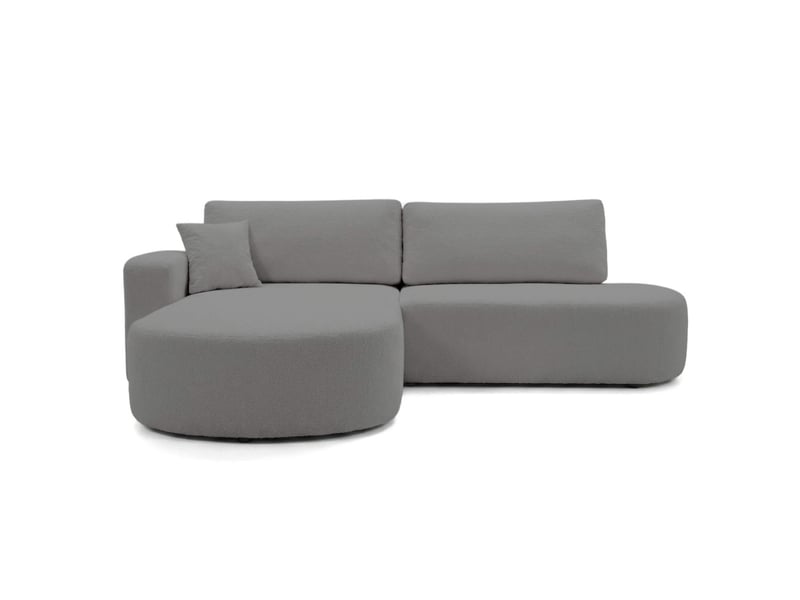  Kiara - canapé d'angle max convertible 5 places en bouclettes  - Conforama E
