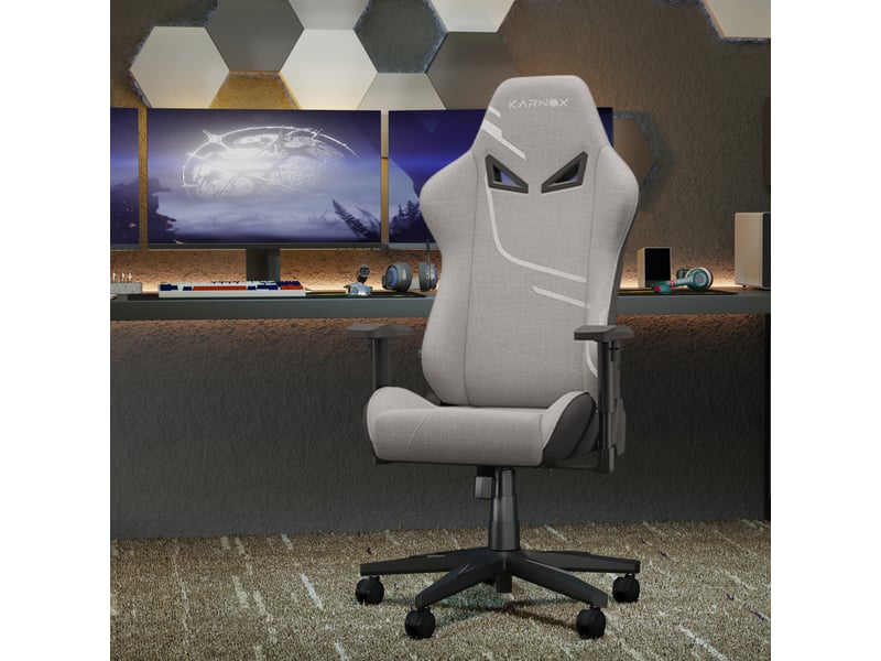  Chaise de bureau ergonomique pivotante inclinable 90° à 155° - lpospi - appui-tête, soutien lombaire, tissu gris clair  - Conforama B