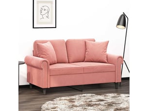 Lot de 2 coussins décoratifs rose 40x40 cm velours cf60885