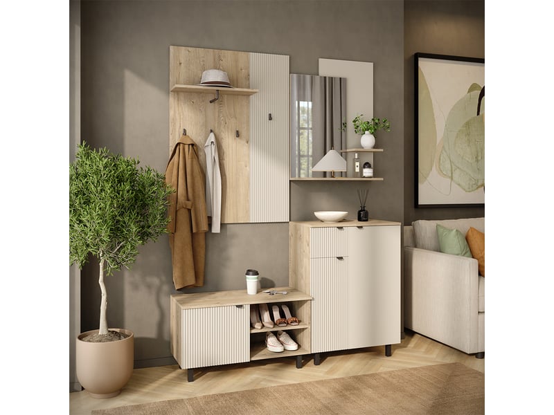  Vicco vestiaire, chênecachemire, 69x95cm ensemble de 4 pièces  - Conforama C