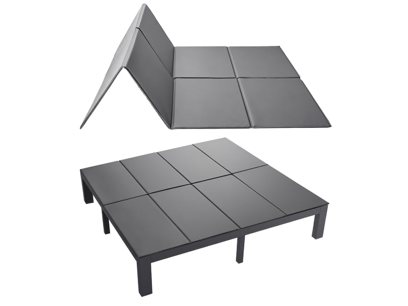  Vevor sommier à lattes pliable 204x193 cm king size planche de lit bunkie  - Conforama A