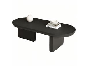 Table basse ovale coloris noir <strong></strong> <strong></strong> - 49.8 cmx119.7 cm