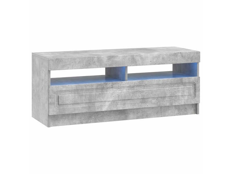  Meuble tv - banc tv - meuble de rangement led utrecht 3 pcs gris béton bois d'ingénierie  - Conforama E