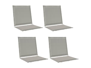 Coussins de siège et de dos polyester gris clair 47 x 45 x 2 cm cf60814