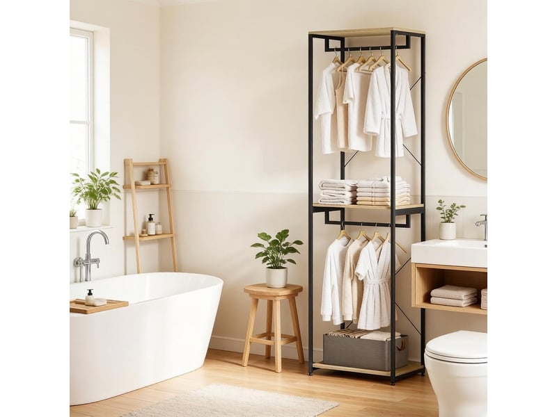  Penderie ouverte au design épuré, portant à vêtements, rangement ouvert  - Conforama E