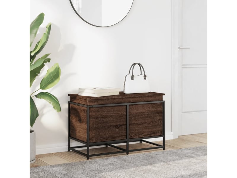  Boîte de rangement, coffre de rangement avec couvercle chêne marron bois ingénierie shl138  - Conforama C