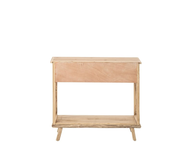  Console en bois 3 tiroirs chamonix 92cm naturel  - Conforama E