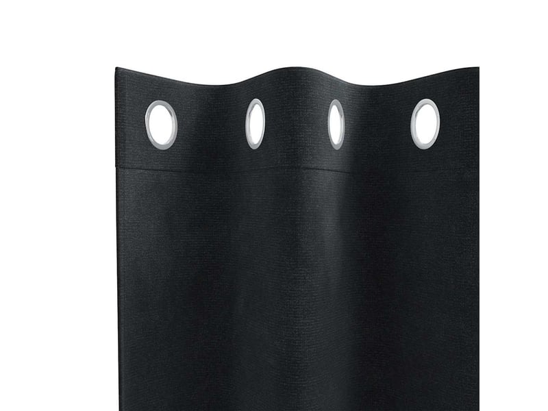  Lot de 2 rideaux, rideaux de fenêtre noir 140 x 245 cm velours cf44098  - Conforama E