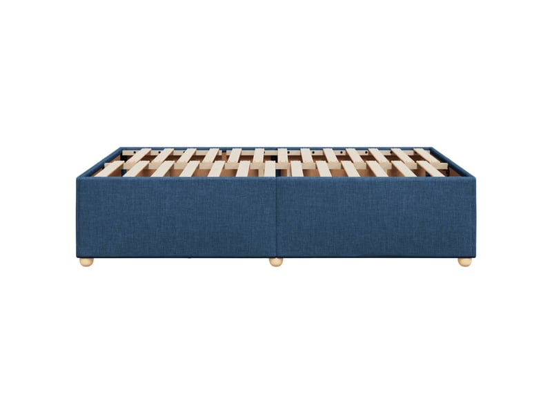  Lit double- lit adulte -  cadre de lit sans matelas bleu 120x190 cm tissu  - Conforama D