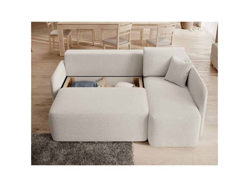  Canapé d'angle collection hedson coloris blanc  - Conforama D
