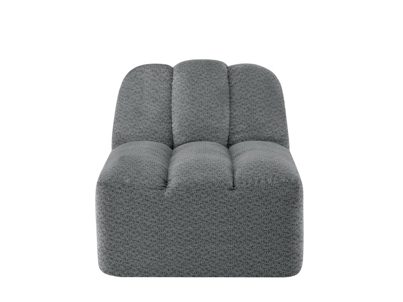  Canapé structure sans accoudoirs revêtement polaire texturé coloris gris  - Conforama C