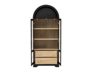 Buffet 2 porte(s) 2 tiroir(s) <strong>DESMIU</strong> <strong></strong> - 76.2 cm coloris noir