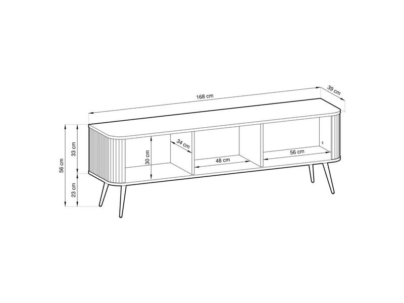  Velina - meuble tv 3 portes 168cm  - Conforama E