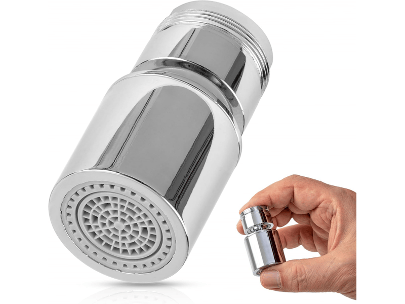  Aérateur de robinet chrome pivotant 360° - mousseur universel pour cuisine et salle de bain, économie d’eau et filtrage efficace  - Conforama A