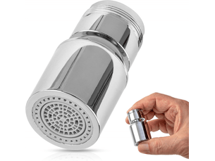 Aérateur de robinet chrome pivotant 360° - mousseur universel pour cuisine et salle de bain, économie d’eau et filtrage efficace