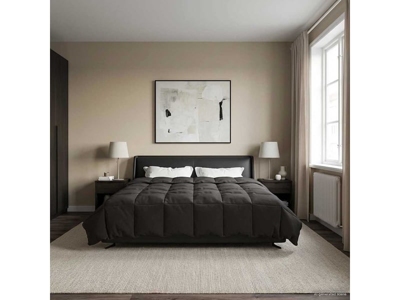  Duvet - couette complet toute l'année 260 x 220 cm 4 saisons anthracite  - Conforama B
