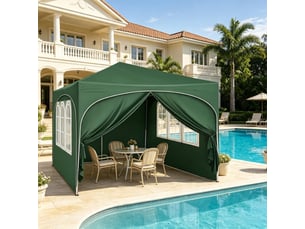 Tente de réception pliante, abri solaire extérieur, gazebo avec sac transport, événementiel