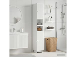 Colonne de salle de bain avec étagère ouverte ede blanc